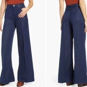 Free People Wide Leg Cotton/Linen Pants 27